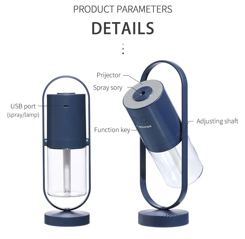 Magic Shadow USB Air Humidifier with Projection Night Light – Ultrasonic Mist Maker & Mini Air Purifier for Home, Office, Car & Bedroom - Tech Mart