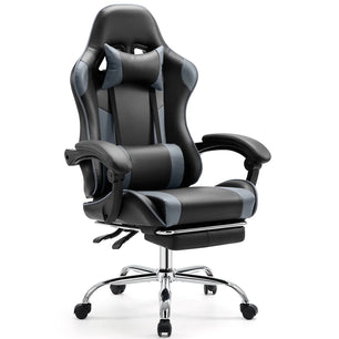 JHK Ergonomic Racing Gaming Chair Adjustable Swivel PU Leather with Headrest - Tech Mart