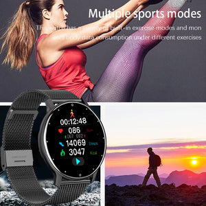 LIGE 2025 Ladies Full Touch Screen Smart Watch – Waterproof Fitness Tracker with Heart Rate, Sports Modes & Bluetooth for Android and iOS - Tech Mart