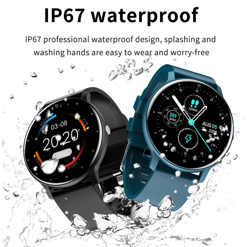 LIGE 2025 Ladies Full Touch Screen Smart Watch – Waterproof Fitness Tracker with Heart Rate, Sports Modes & Bluetooth for Android and iOS - Tech Mart