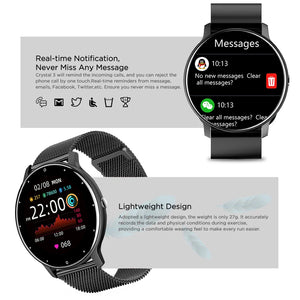 LIGE 2025 Ladies Full Touch Screen Smart Watch – Waterproof Fitness Tracker with Heart Rate, Sports Modes & Bluetooth for Android and iOS - Tech Mart