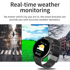 LIGE 2025 Ladies Full Touch Screen Smart Watch – Waterproof Fitness Tracker with Heart Rate, Sports Modes & Bluetooth for Android and iOS - Tech Mart