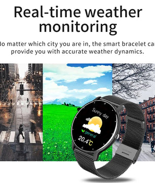 LIGE 2025 Ladies Full Touch Screen Smart Watch – Waterproof Fitness Tracker with Heart Rate, Sports Modes & Bluetooth for Android and iOS - Tech Mart