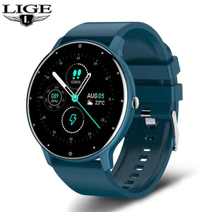 LIGE 2025 Ladies Full Touch Screen Smart Watch – Waterproof Fitness Tracker with Heart Rate, Sports Modes & Bluetooth for Android and iOS - Tech Mart