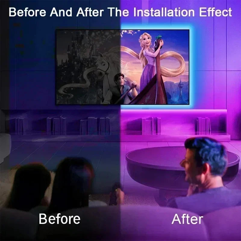 RGB LED Strip Lights with Bluetooth or WiFi - Tech Mart
