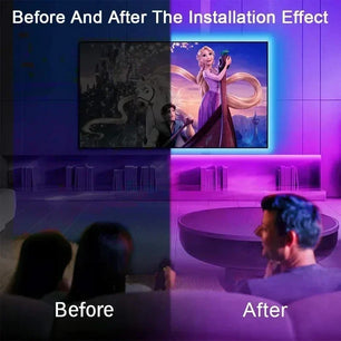 RGB LED Strip Lights with Bluetooth or WiFi - Tech Mart