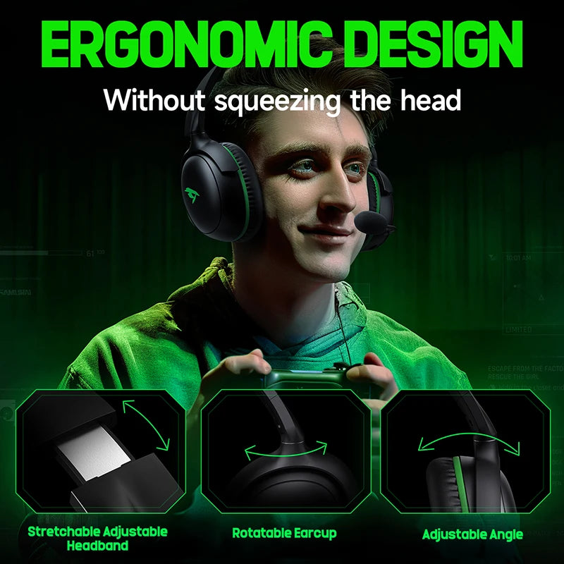 Kofire XG-ONE Wireless Gaming Headset with 53mm Driver, ENC Mic, 3D Surround Sound, Multi-Platform Support, 50-Hour Battery – Compatible with Xbox, PC, PS5, PS4, Switch - Tech Mart