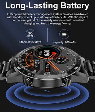 LIGE BW0189 PRO Smart Watch Men – Bluetooth Call, IP67 Waterproof Sports & Fitness Watch (For Android & iOS) - Tech Mart
