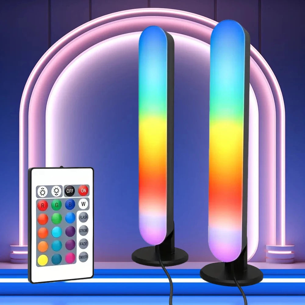 USB LED Light Bar RGB Color Changing TV Backlight Remote Symphony Atmosphere Light Strips Music Rhythm Ambient Pickup Lamp Decor - Tech Mart