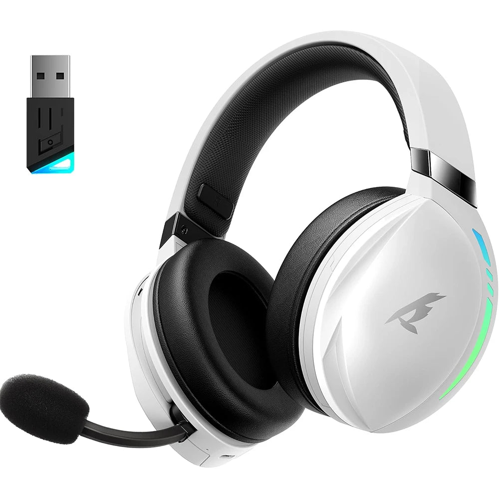 KOFIRE UG-06 Low Latency 2.4GHz & Bluetooth Wireless Gaming Headset with RGB Lighting and Detachable Mic – Compatible with PC, PS5, Switch - Tech Mart
