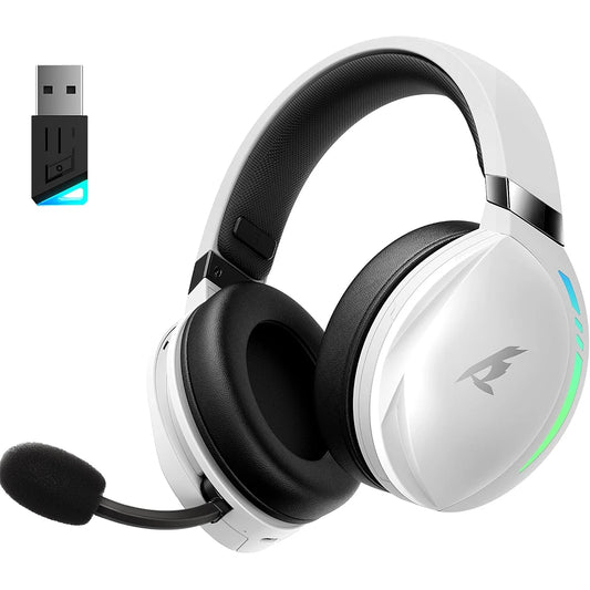 KOFIRE UG-06 Low Latency 2.4GHz & Bluetooth Wireless Gaming Headset with RGB Lighting and Detachable Mic – Compatible with PC, PS5, Switch - Tech Mart
