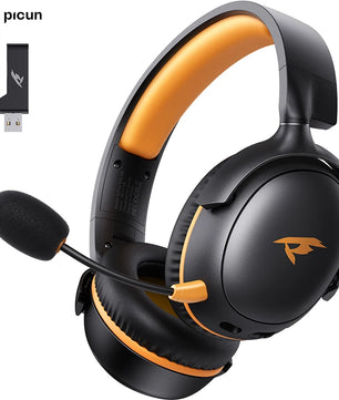 Picun G3 Wireless Gaming Headset with Mic – 65H Battery, 53mm Drivers, Bluetooth 5.4 + 2.4GHz, Over-Ear Gaming Headphones for PS5, PC, Switch, Mobile - Tech Mart