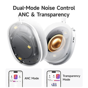 Picun F8S ANC Wireless Headphones with 3D Spatial Audio, Head Tracking & -54dB Hybrid Noise Cancellation – HiFi Bluetooth 6.0 Over-Ear Headset with ENC Mic, APP Control & 140-Hour Battery - Tech Mart