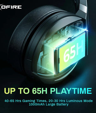 KOFIRE UG-06 Low Latency 2.4GHz & Bluetooth Wireless Gaming Headset with RGB Lighting and Detachable Mic – Compatible with PC, PS5, Switch - Tech Mart