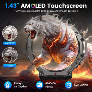 LIGE 2025 New GPS Smartwatch Men 5 ATM Waterproof Built-in Dual-band GNSS Compass Military Sport Bluetooth Call  Men Smart Watch - Tech Mart