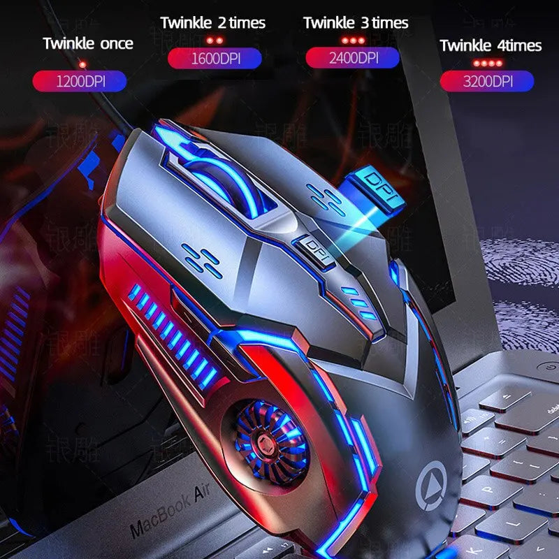 Silver Eagle G5 Mute Wired Mouse Six Keys Luminous Game E-Sports Machinery Computer Accessories Cross-Border Delivery - Tech Mart