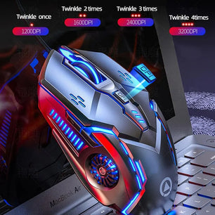 Silver Eagle G5 Mute Wired Mouse Six Keys Luminous Game E-Sports Machinery Computer Accessories Cross-Border Delivery - Tech Mart