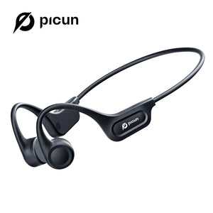 Picun T1 Bluetooth Bone Conduction Wireless Headphones – IPX7 Waterproof Sport Earhook Headset with 3D Panoramic Sound and Noise Cancelling Mic - Tech Mart