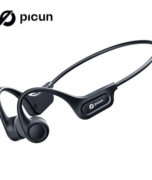 Picun T1 Bluetooth Bone Conduction Wireless Headphones – IPX7 Waterproof Sport Earhook Headset with 3D Panoramic Sound and Noise Cancelling Mic - Tech Mart