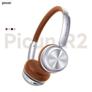 Picun R2 Wireless Bluetooth Headphones with Spatial Audio, 100H Battery, Foldable Design, Low Latency & App Control - Tech Mart