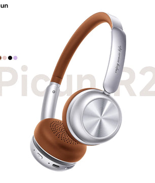 Picun R2 Wireless Bluetooth Headphones with Spatial Audio, 100H Battery, Foldable Design, Low Latency & App Control - Tech Mart