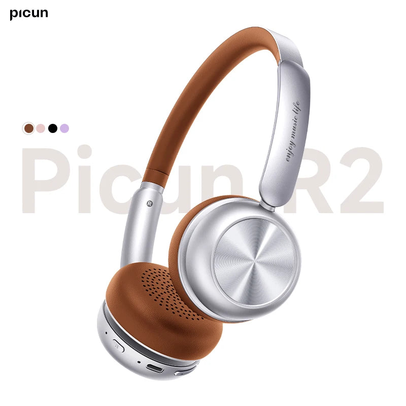 Picun R2 Wireless Bluetooth Headphones with Spatial Audio, 100H Battery, Foldable Design, Low Latency & App Control - Tech Mart