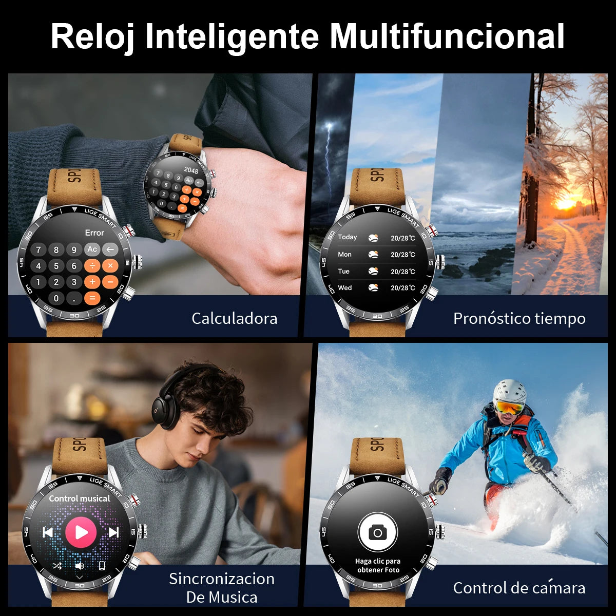 LIGE 2025 New Rugged Military Sports Smart Watch – 1.39” HD Display, Bluetooth Call, Heart Rate & Fitness Tracker (IP67 Waterproof, Outdoor Men’s Smartwatch) - Tech Mart