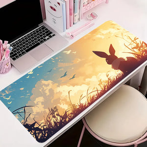 Mouse Pad Deskmat Laptop P-pokemon Eevee Office Mousepad - Tech Mart
