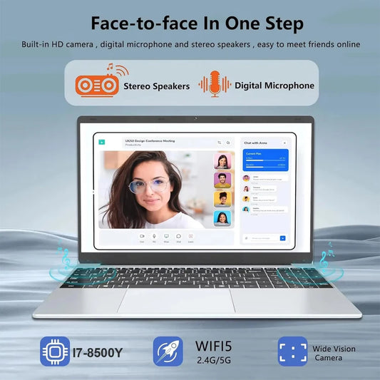 2025 Laptops Office Fingerprint Unlock Notebook 16GB 1TB Windows 11 Pro 15.6“ - Tech Mart