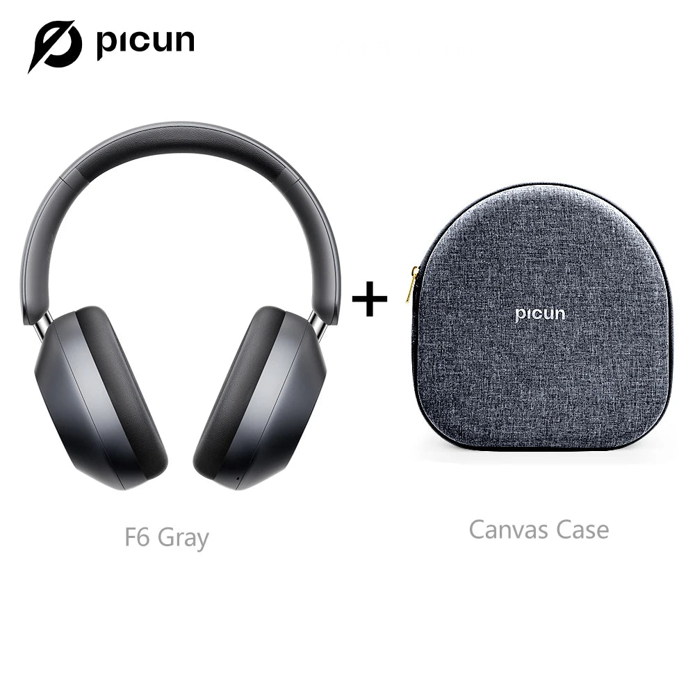 Picun F6 Active Noise Cancelling Bluetooth Headset – Hi-Res, Head Tracking, 3D Audio, APP Control, Low Latency, Long Battery Life - Tech Mart