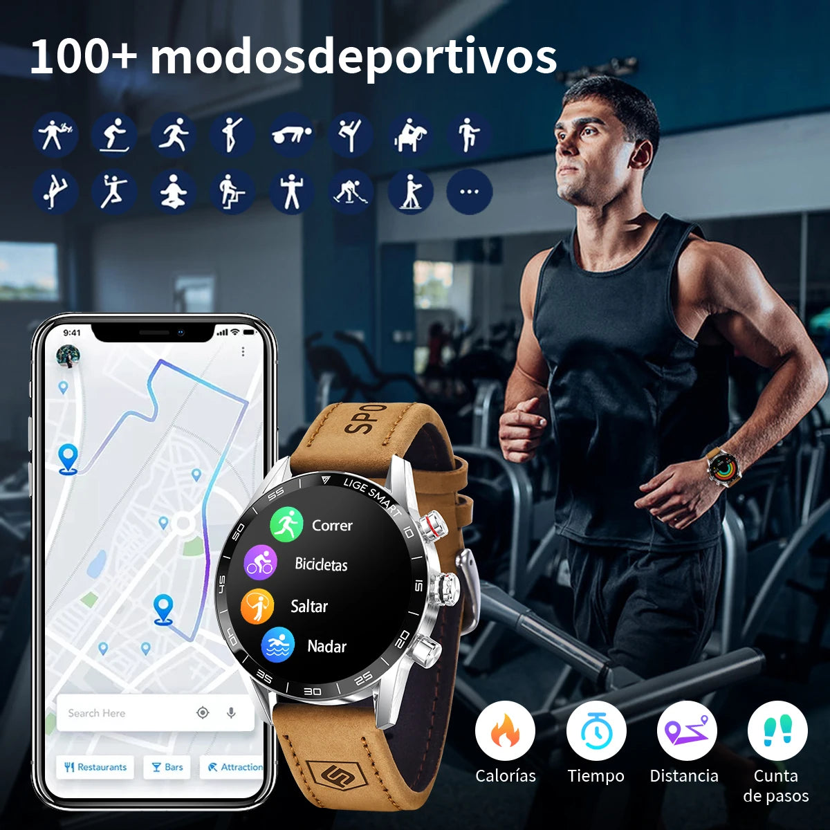 LIGE 2025 New Rugged Military Sports Smart Watch – 1.39” HD Display, Bluetooth Call, Heart Rate & Fitness Tracker (IP67 Waterproof, Outdoor Men’s Smartwatch) - Tech Mart