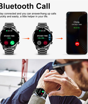 LIGE BW0189 PRO Smart Watch Men – Bluetooth Call, IP67 Waterproof Sports & Fitness Watch (For Android & iOS) - Tech Mart