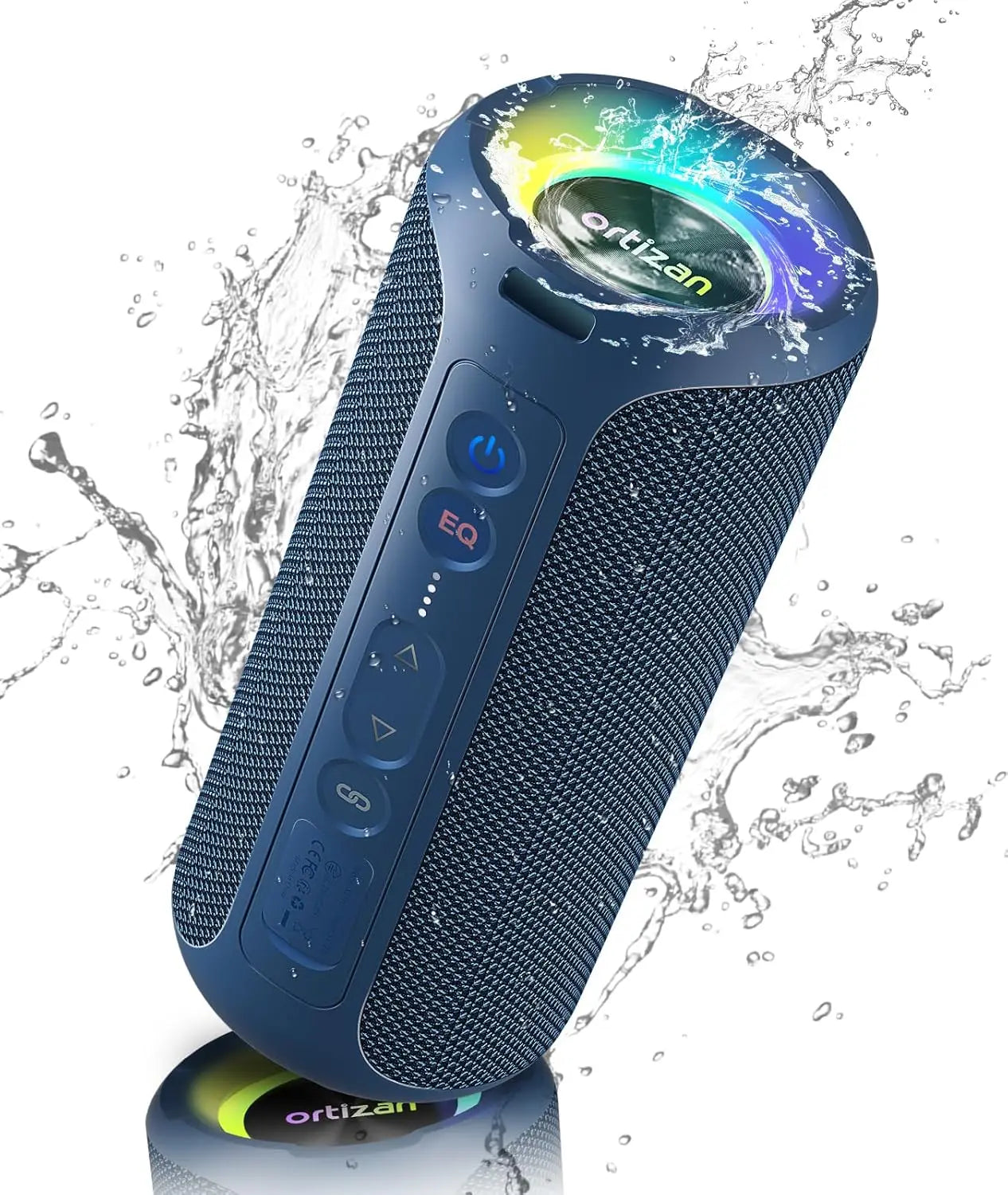 Ortizan Bluetooth Speakers 40W Enhanced Bass Portable Outdoor Wireless Speaker 30Hrs IP7 Waterproof Shower Speaker Bluetooth 5.3 - Tech Mart