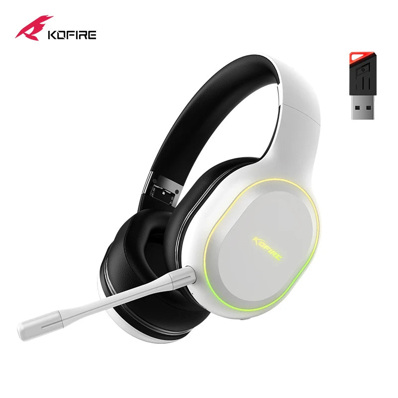 Kofire UG-05 Wireless Gaming Headset – 2.4G & Bluetooth 5.0, RGB Light, Vibration, 3D Sound, 40H Playtime, Detachable Mic for PS4/PS5/PC/Switch - Tech Mart