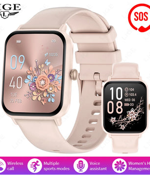 LIGE Fashion 1.83”HD Women Smart Watch Sports Fitness Watch Health Monitoring Digital Men Waterproof Smartwatch Ladies Bracelet - Tech Mart
