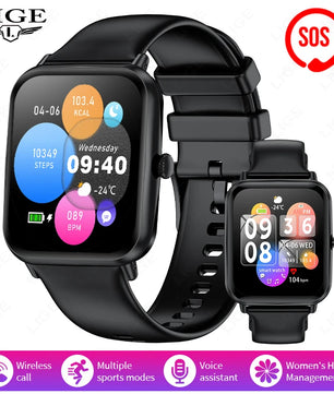 LIGE Fashion 1.83”HD Women Smart Watch Sports Fitness Watch Health Monitoring Digital Men Waterproof Smartwatch Ladies Bracelet - Tech Mart