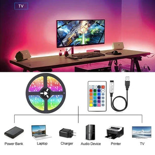 RGB LED Strip Lights with Bluetooth or WiFi - Tech Mart