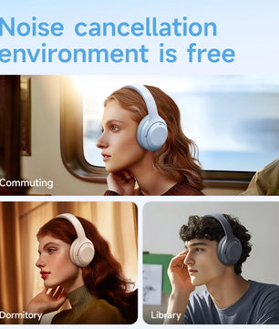 Picun F1 ANC Wireless Bluetooth 5.4 Hi-Fi Headphones with 43dB Adaptive Noise Cancelling, 80-Hour Battery, 40mm Drivers, and App Customization - Tech Mart