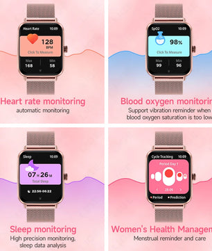 LIGE Fashion 1.83”HD Women Smart Watch Sports Fitness Watch Health Monitoring Digital Men Waterproof Smartwatch Ladies Bracelet - Tech Mart