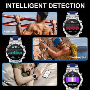 LIGE New Smart Watch for Men – Bluetooth Call, Outdoor Sports Bracelet with LED Flashlight & True Blood Oxygen Monitoring - Tech Mart