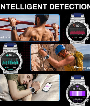 LIGE New Smart Watch for Men – Bluetooth Call, Outdoor Sports Bracelet with LED Flashlight & True Blood Oxygen Monitoring - Tech Mart