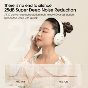 Picun ANC-05L Wireless Bluetooth Headphones with Hi-Res Audio, ANC, ENC Mic, and 100-Hour Battery Life – Lightweight Over-Ear Headset for Gaming, Travel, and Office Use - Tech Mart