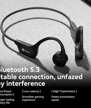 Picun T1 Bluetooth Bone Conduction Wireless Headphones – IPX7 Waterproof Sport Earhook Headset with 3D Panoramic Sound and Noise Cancelling Mic - Tech Mart