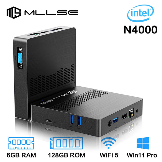 MLLSE M2 Air Mini PC Intel Celeron N4000 Window11 Portable Mini Computer - Tech Mart
