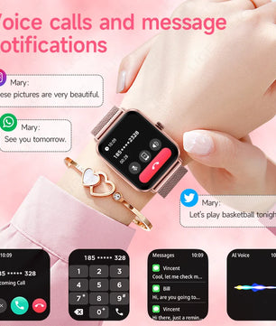 LIGE Fashion 1.83”HD Women Smart Watch Sports Fitness Watch Health Monitoring Digital Men Waterproof Smartwatch Ladies Bracelet - Tech Mart