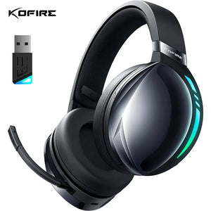 KOFIRE UG-06 Low Latency 2.4GHz & Bluetooth Wireless Gaming Headset with RGB Lighting and Detachable Mic – Compatible with PC, PS5, Switch - Tech Mart