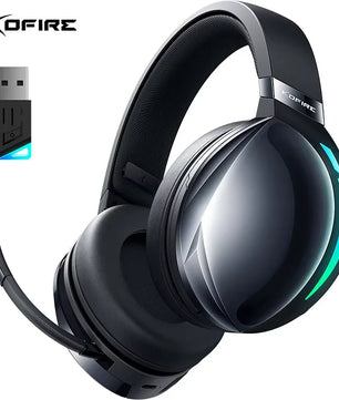 KOFIRE UG-06 Low Latency 2.4GHz & Bluetooth Wireless Gaming Headset with RGB Lighting and Detachable Mic – Compatible with PC, PS5, Switch - Tech Mart