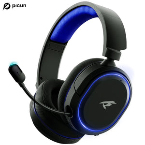 Picun G2 2.4GHz Wireless Gaming Headset with Bluetooth 5.3, 7.1 Surround Sound & Retractable ENC Mic – Compatible with PC, PS5, Switch & More - Tech Mart
