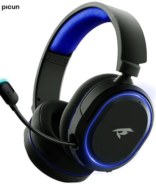 Picun G2 Wireless Gaming Headset – 2.4GHz RF + Bluetooth 5.3, Ultra Low Latency, 7.1 Surround, 100H Battery, Retractable ENC Mic – For PC, PS5, PS4, Switch, Mobile - Tech Mart