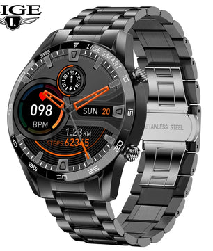 LIGE BW0189 PRO Smart Watch Men – Bluetooth Call, IP67 Waterproof Sports & Fitness Watch (For Android & iOS) - Tech Mart